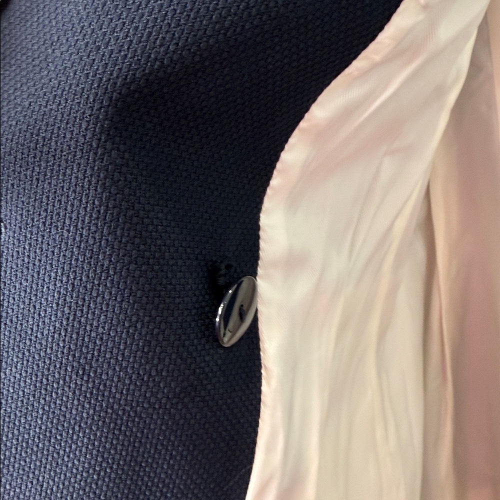 Zara Navy Blue Double-Breasted Blazer - Picture 10 of 14